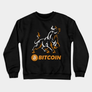 Bull Market Bitcoin BTC Coin To The Moon Crypto Token Cryptocurrency Wallet Birthday Gift For Men Women Kids Crewneck Sweatshirt